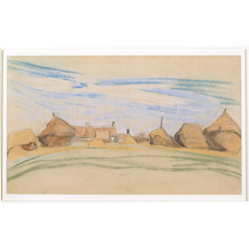 Farm with Haystacks
